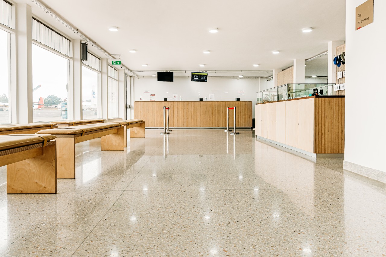 The Check-in Area of the Airkenya Passenger Lounge