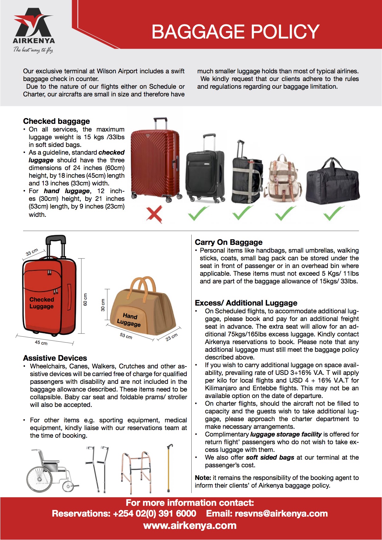 Baggage Policy | AirKenya